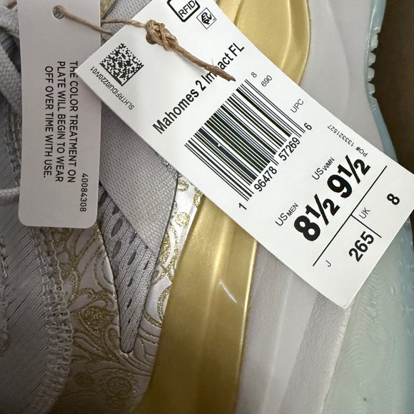 Adidas Mahomes 2 Impact FLX TF Grey/Gold Size 8.5 NIB - Picture 10 of 10